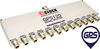 GPS Signal Splitter, 12 Way, N Type, L1 and L2