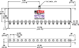 GPS Splitter, 16 Way, TNC Outline Drawing