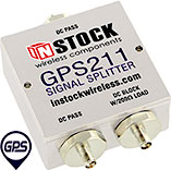 GPS211, 2-way GPS antenna signal splitter with SMA coaxial connectors spanning 1-2 GHz