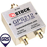 GPS212, 2-way GPS antenna signal splitter with SMA coaxial connectors spanning 1-2 GHz