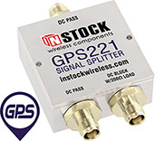 GPS221, 2-way GPS antenna signal splitter with TNC coaxial connectors spanning 1-2 GHz