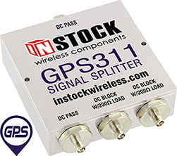 Outdoor GPS Signal Splitter, 3 Way, SMA, L1, L2