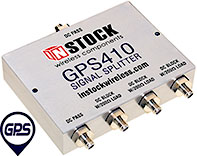 GPS410, 4-way GPS antenna signal splitter with SMA coaxial connectors spanning 1-2 GHz