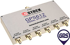 GPS612, 6-way GPS antenna signal splitter with SMA coaxial connectors spanning 1-2 GHz