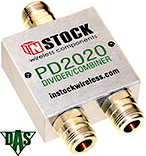 PD2020 - 2 Way, Type N, RF Microwave Power Divider Combiner