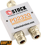 PD2320 - 2 Way, Type N, UHF/RFID Splitter