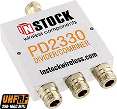 350-1000 MHz RF Microwave Power Divider Combiner, 3 Way, Type N