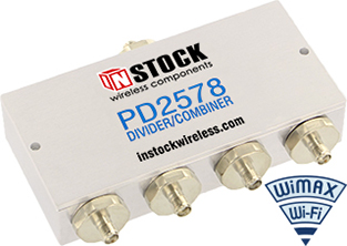 4-Way, IP67, SMA, RF Power Divider Combiner