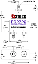 RF Splitter Combiner QMA-jack Outline Drawing