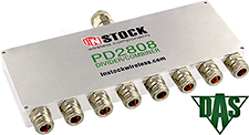 PD2808, RoHS Power Combiner Divider, 8 Way, N-Jack with N-Plug input