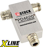 PD4620, RoHS, T Style, RF Splitter Combiner, 2 Way, SMA, 800-6000 MHz