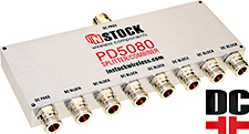 PD5080 - 8 Way, N Type, DC pass 1 port, DC block 7 ports