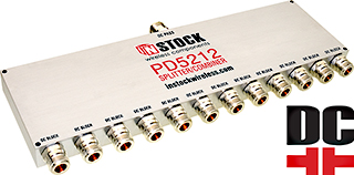 DC Blocking RF Splitter Combiner, 12 Way, N Type