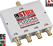 PD554A - 4 Way, BNC, DC + 10 MHz Block 4 Ports