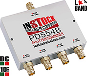 PD554B - 4 Way, BNC, DC + 10 MHz Block All Ports