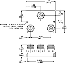 RoHS Power Divider Combiner, 2-Way, N-Type Outline Drawing