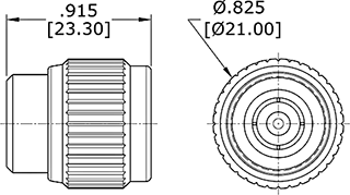 Coaxial Termination BNC Outline Drawing