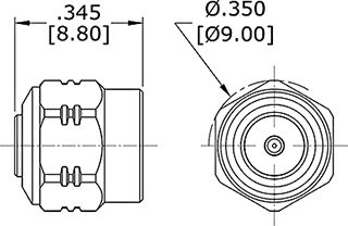 Coaxial Termination SMA Outline Drawing